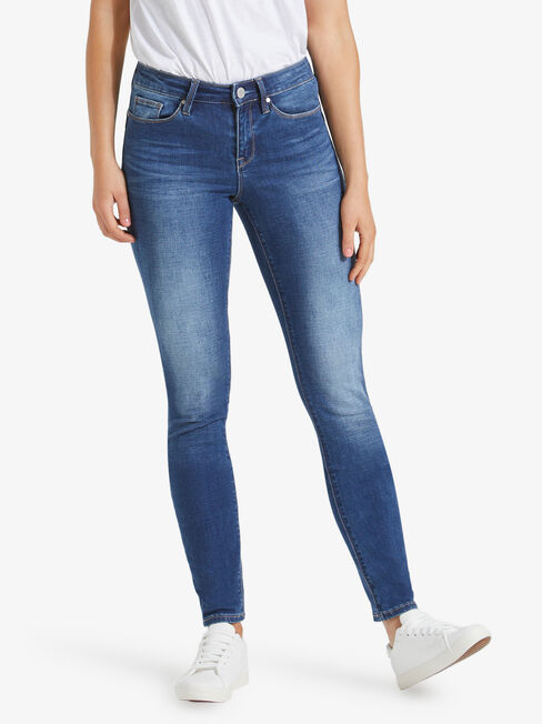 Butt Lifter Skinny Jeans Mid Sapphire