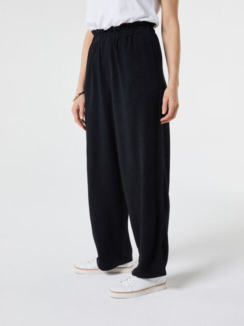 Piper Paperbag Relaxed Pant, Black, hi-res