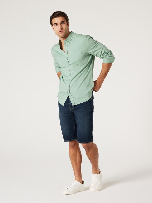 LS Brody Textured Shirt, Sea Green, hi-res