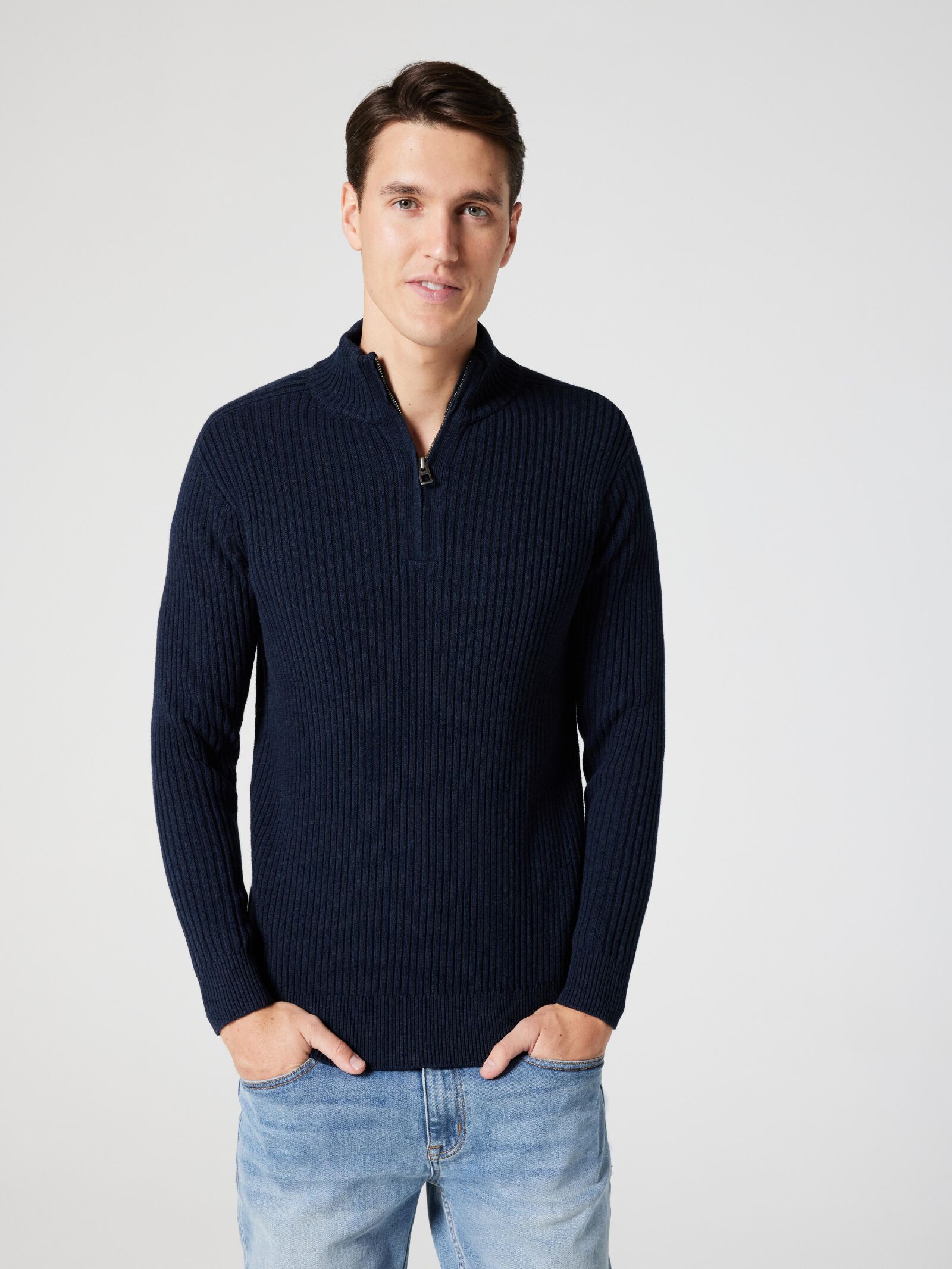 Shaun Funnel Zip Neck Knit Jeanswest