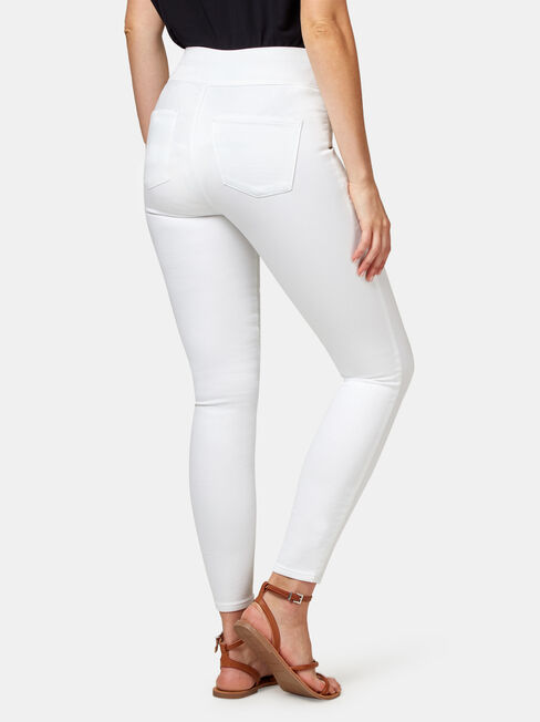 Tummy Trimmer Luxe Lounge Skinny Jeans White, White, hi-res