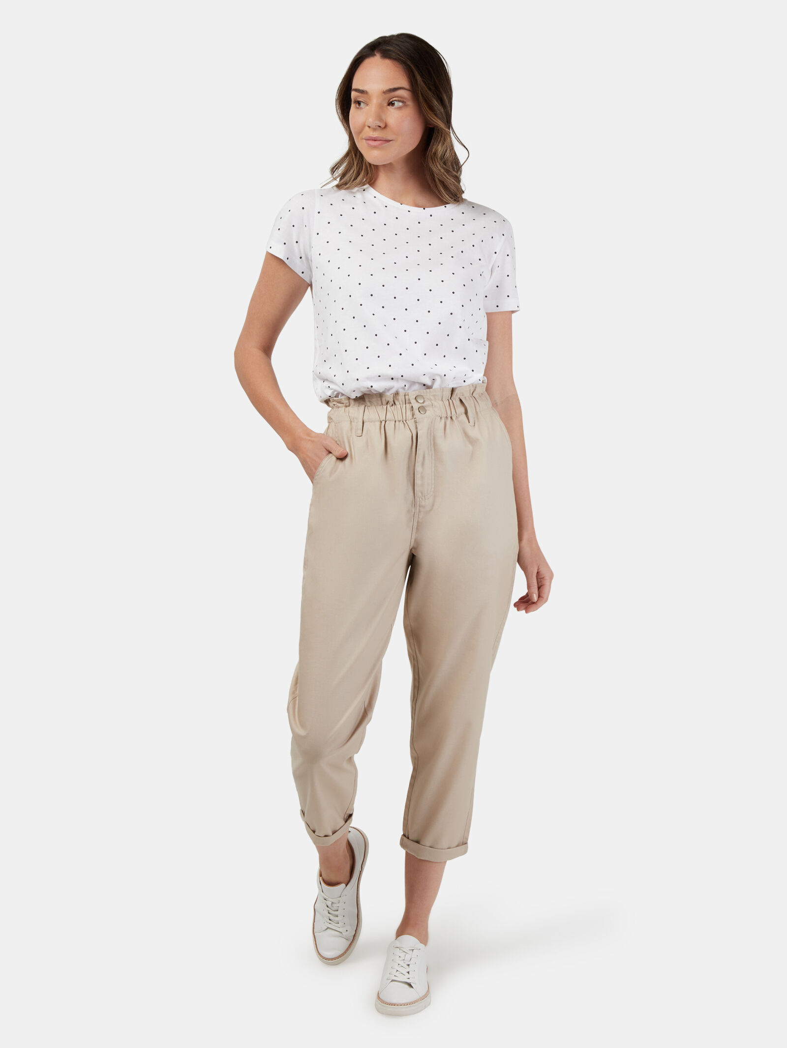 Baggy paperbag trousers top