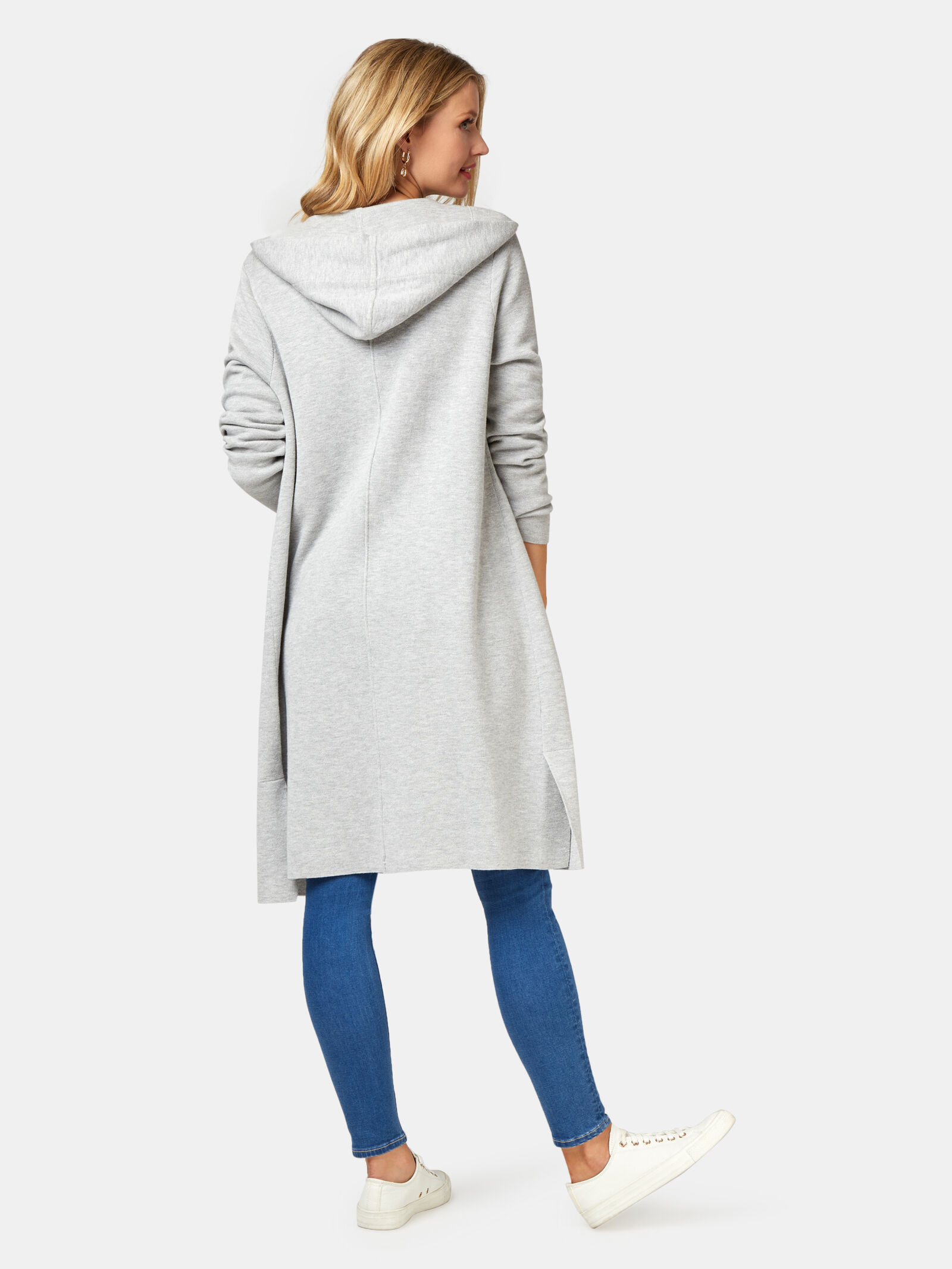 Grey hooded coatigan discount