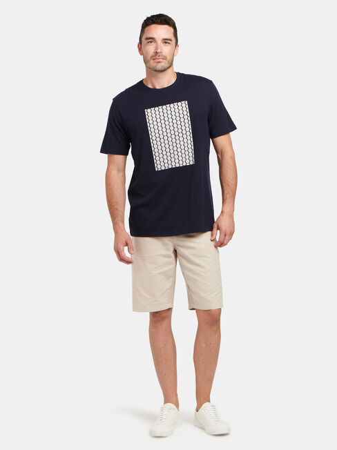 Dylan Short Sleeve Print Crew Tee, Blue, hi-res