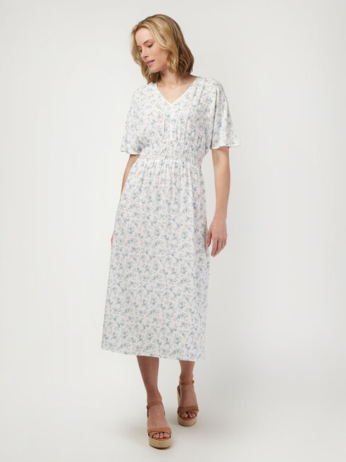 Edwina Midi Dress, Floral, hi-res