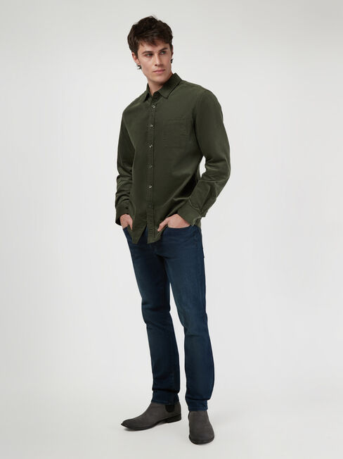 LS Jamie Corduroy Shirt, Green, hi-res