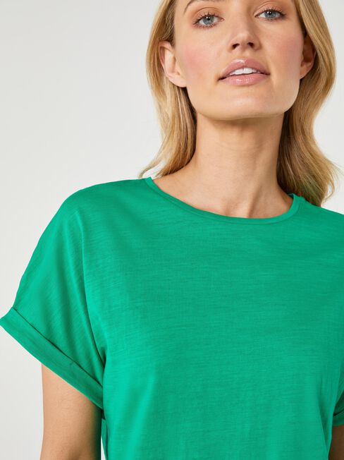 Drop Shoulder Tee, Thyme, hi-res