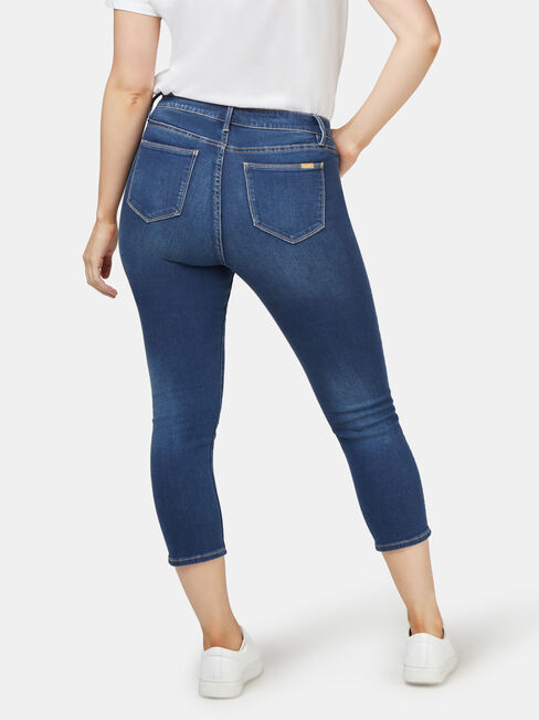 Kara Curve Embracer Skinny Capri Jeans Mid Vintage, Mid Indigo, hi-res