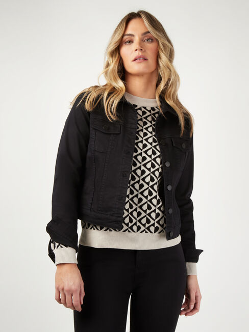 Geometric Intarsia Pullover, Print, hi-res