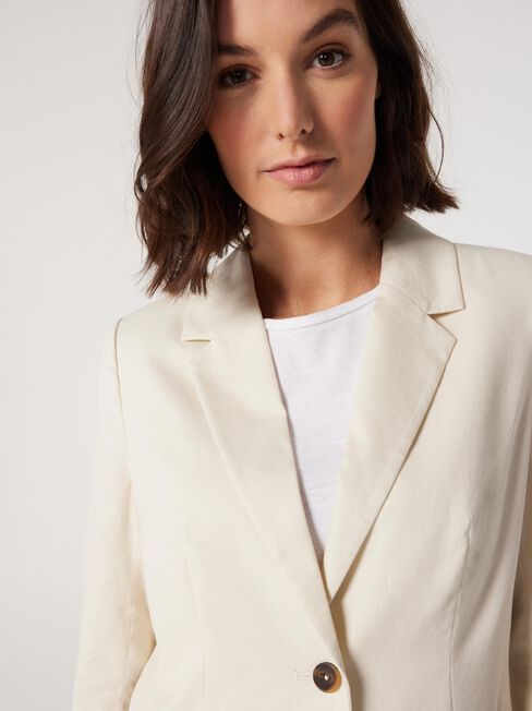 Kitty Straight Blazer, White, hi-res