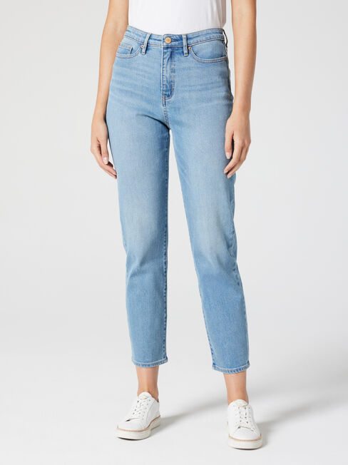 Naomi Mid Waisted Straight Jeans, Light Vintage, hi-res