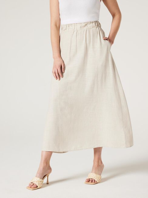 Mia Linen Midi Skirt | Jeanswest