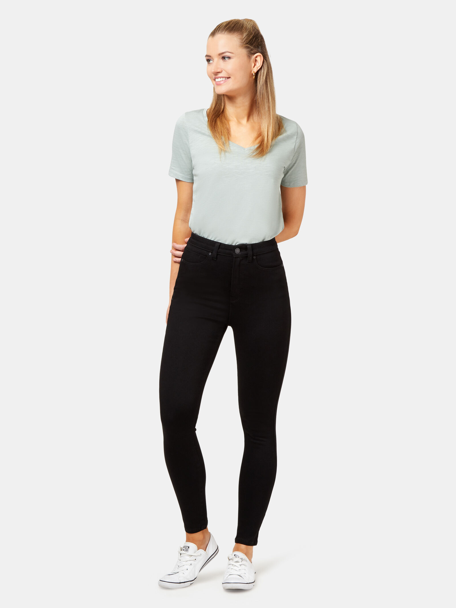 High waisted on sale tight black pants