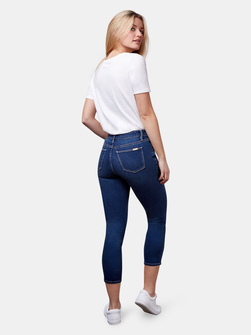 Kara Mid Waist Skinny Capri Jeans Mid Vintage, Mid Indigo, hi-res
