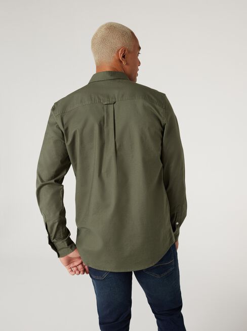 LS Heston Oxford Shirt, Green, hi-res