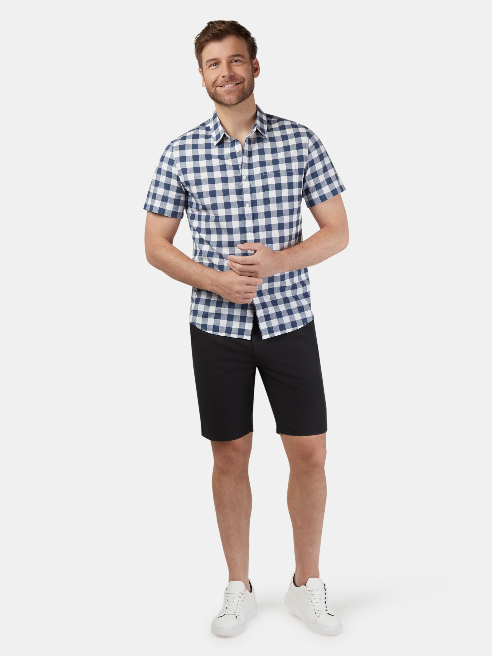 Checkered shirt and shorts shop