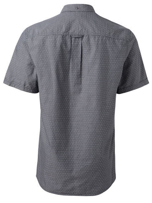 Wallace Short Sleeve Dobby Shirt, Black, hi-res