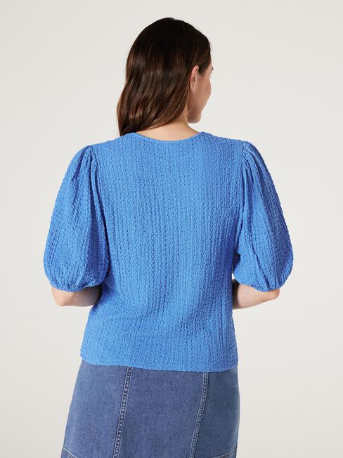 Kris Textured Jersey Top, Sapphire, hi-res