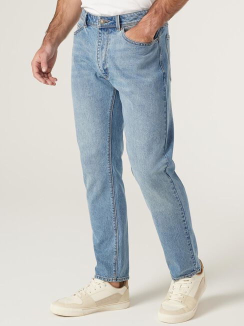 Relaxed Straight Jeans, Mid Wash, hi-res