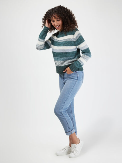Nala Space Dye Knit, Green, hi-res
