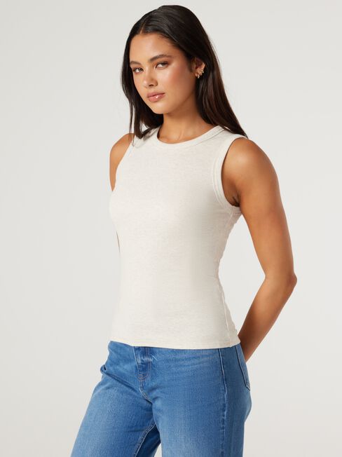 Classic Rib Tank, Oatmeal, hi-res