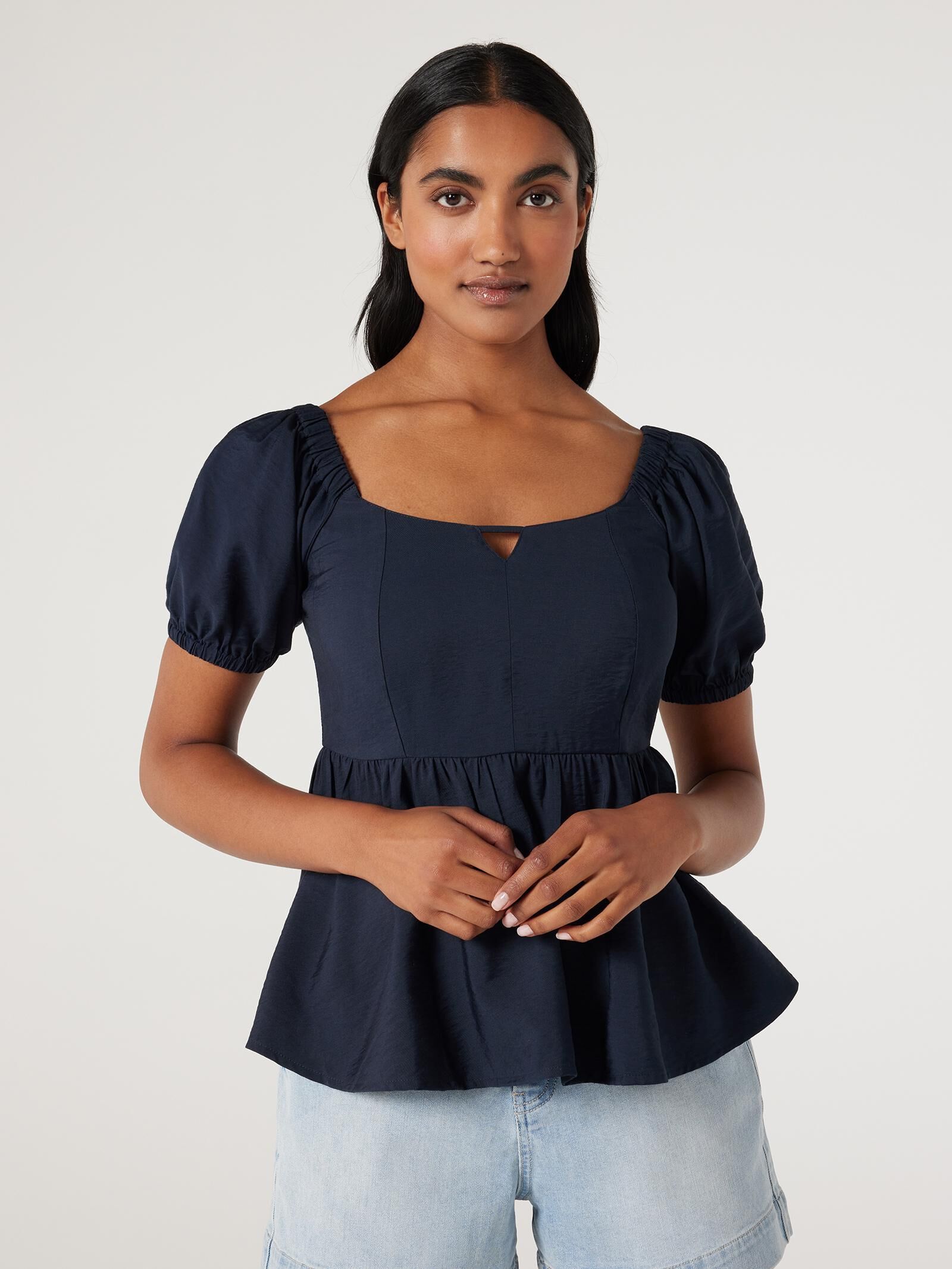 Chantel Peplum Hem Top Jeanswest
