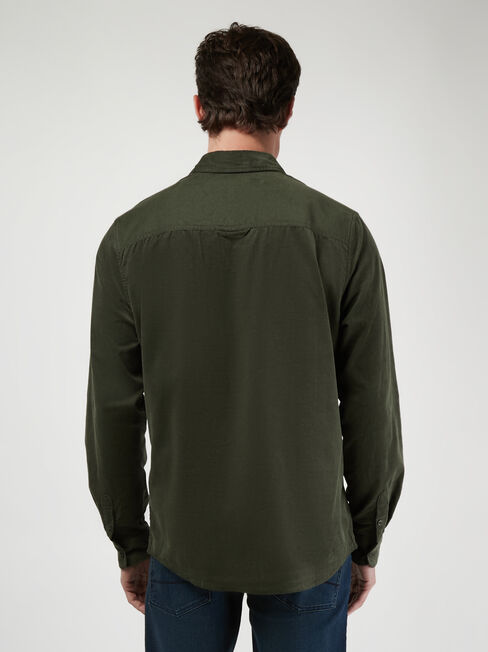 LS Jamie Corduroy Shirt, Green, hi-res