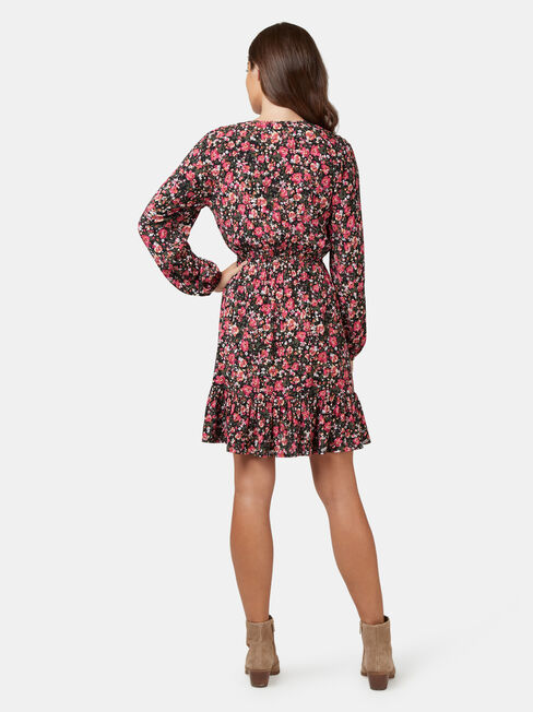 Steffie Shirred Waist Dress, Floral, hi-res