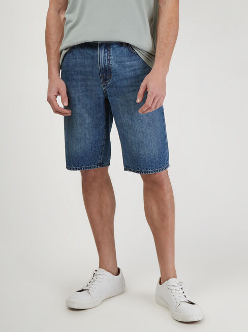 Kohen Denim Short, Blue, hi-res