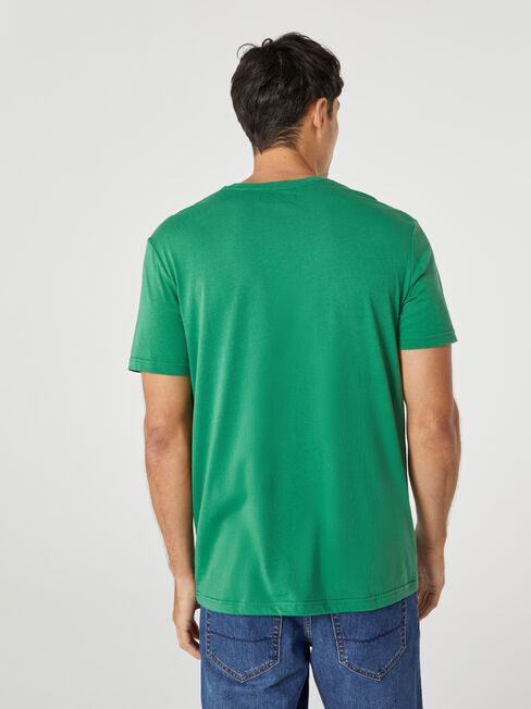 SS Seb Print Crew Tee, Green, hi-res