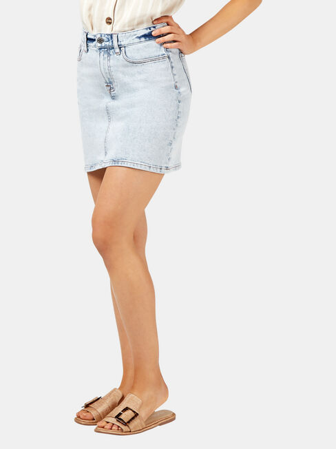 Alexa Vintage Denim Skirt, Blue, hi-res