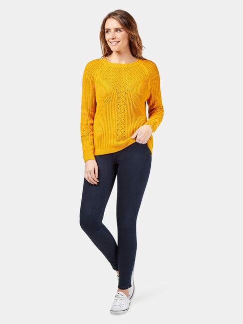 Rhani Stitch Pullover, Yellow, hi-res