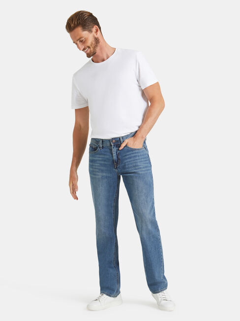 Straight Jeans Antique Indigo, Mid Indigo, hi-res