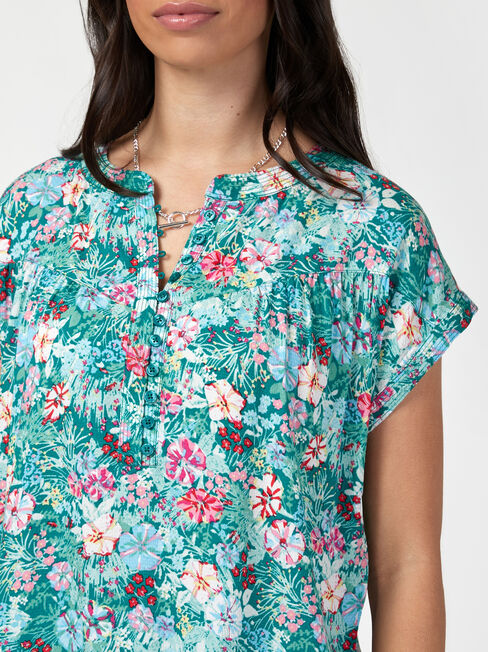 Heather Button Front Top | Jeanswest
