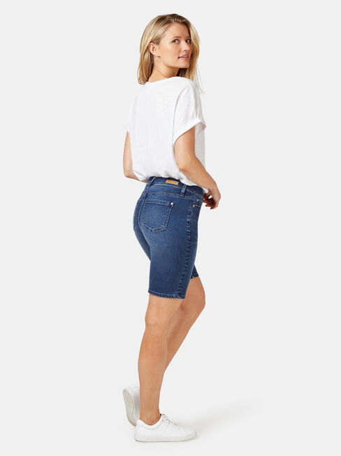 Talia Knee Length Short, Blue, hi-res