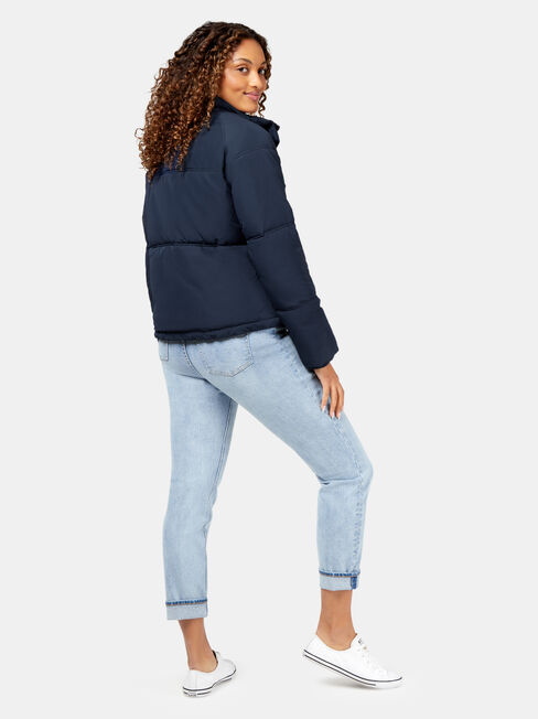 Mabel Short Puffer Jacket, Blue, hi-res