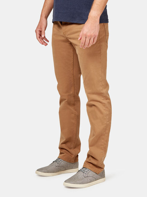 Slim Straight Jeans Tobacco, Coloured, hi-res