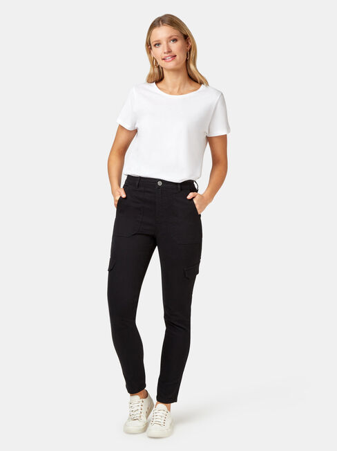 Frankie Utility Pant, Black, hi-res