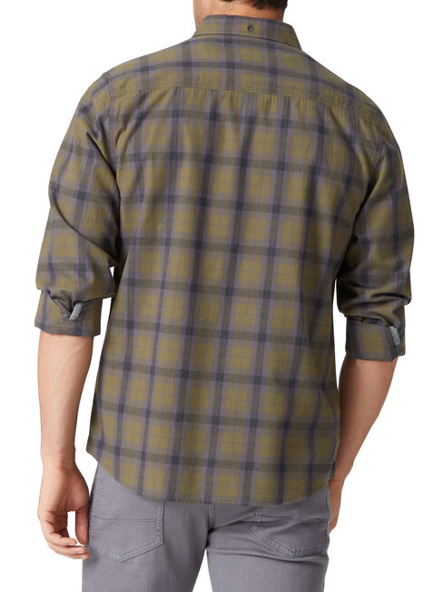 LS Austin Check Flannelette Shirt, Green, hi-res