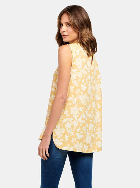 Emily Pleat Front Top, White, hi-res
