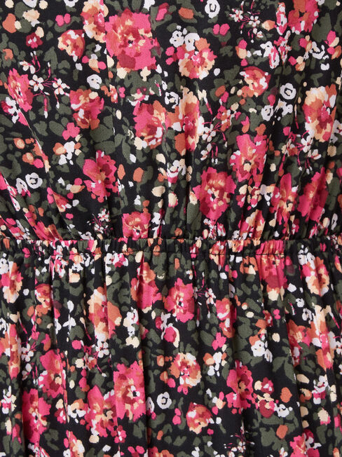 Steffie Shirred Waist Dress, Floral, hi-res