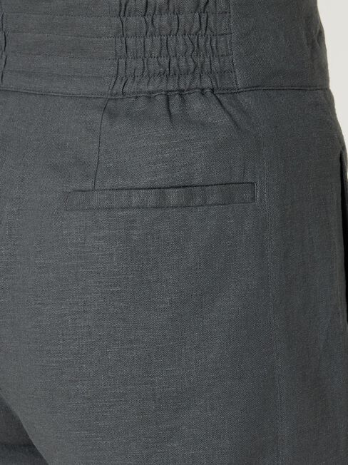 Tailored Linen Short, Grey, hi-res