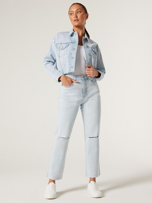 Demi High Waisted Straight Jeans, Light Vintage, hi-res