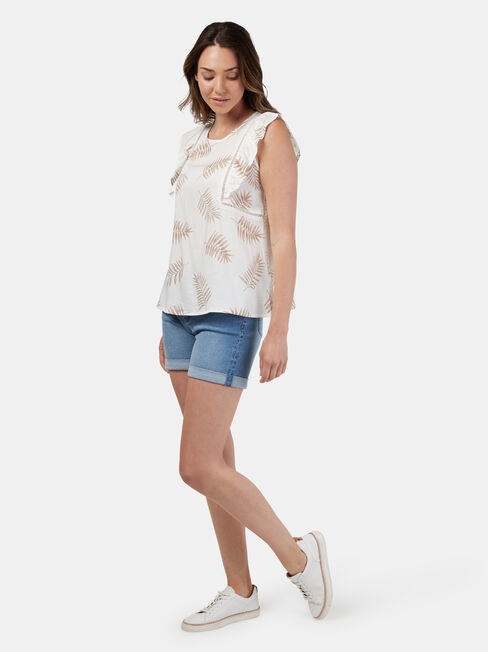 Bianca Ladder Trim Tank, White, hi-res