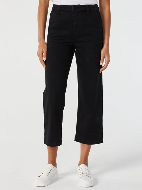 Kelsey Relaxed Capri, Black, hi-res