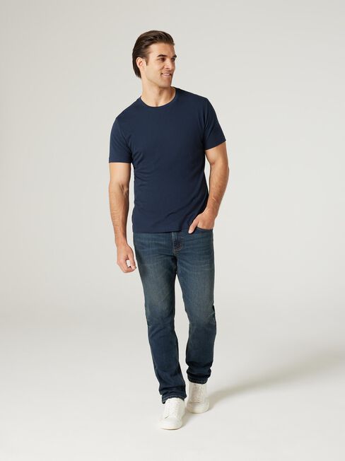 Basic Short Sleeve Tee, Navy, hi-res