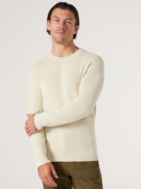 Manchester Rib Knit, Off White, hi-res