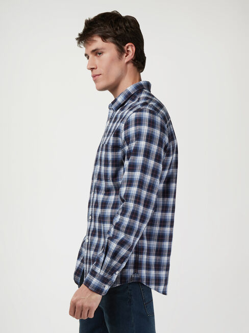 LS Ryan Check Shirt, Blue, hi-res