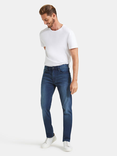 Denim Flex Slim Tapered Jeans Dark Indigo