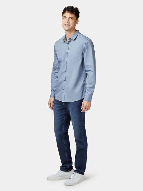 Aiden Long Sleeve Print Shirt, Blue, hi-res